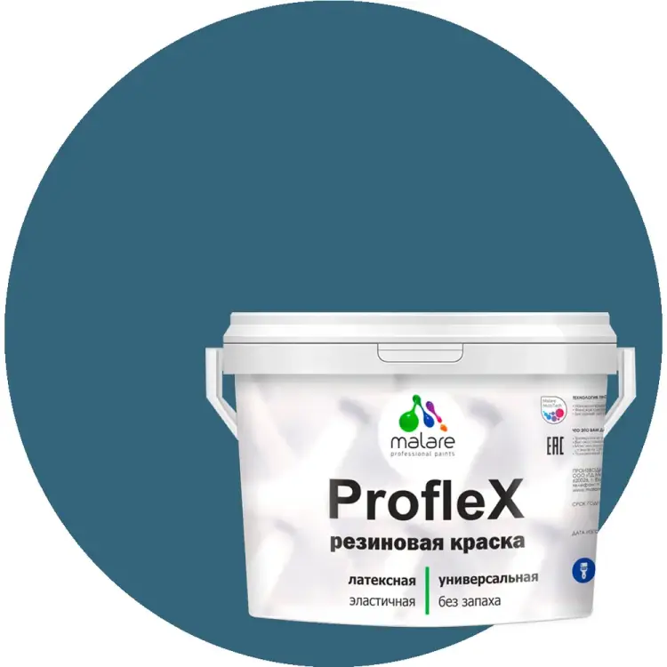 Резиновая краска для фасадов, крыш и цоколей MALARE Proflex 2036754606173 Резиновая краска для фасадов, крыш и цоколей MALARE Proflex 2036754606173