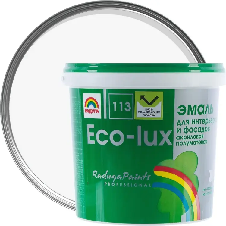 Универсальная эмаль под колеровку Радуга Эко-Люкс ВД-АК 113 4607017510636 Универсальная эмаль под колеровку Радуга Эко-Люкс ВД-АК 113 4607017510636