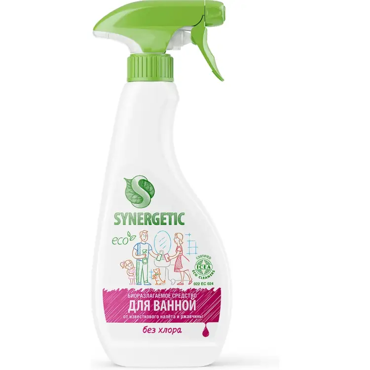 Средство для чистки сантехники, ванн, раковин, душевых кабин SYNERGETIC 104052/8