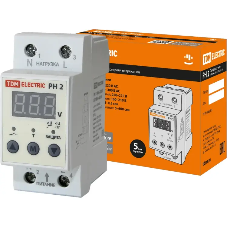 Реле напряжения TDM ELECTRIC РН 2 SQ1504-0015