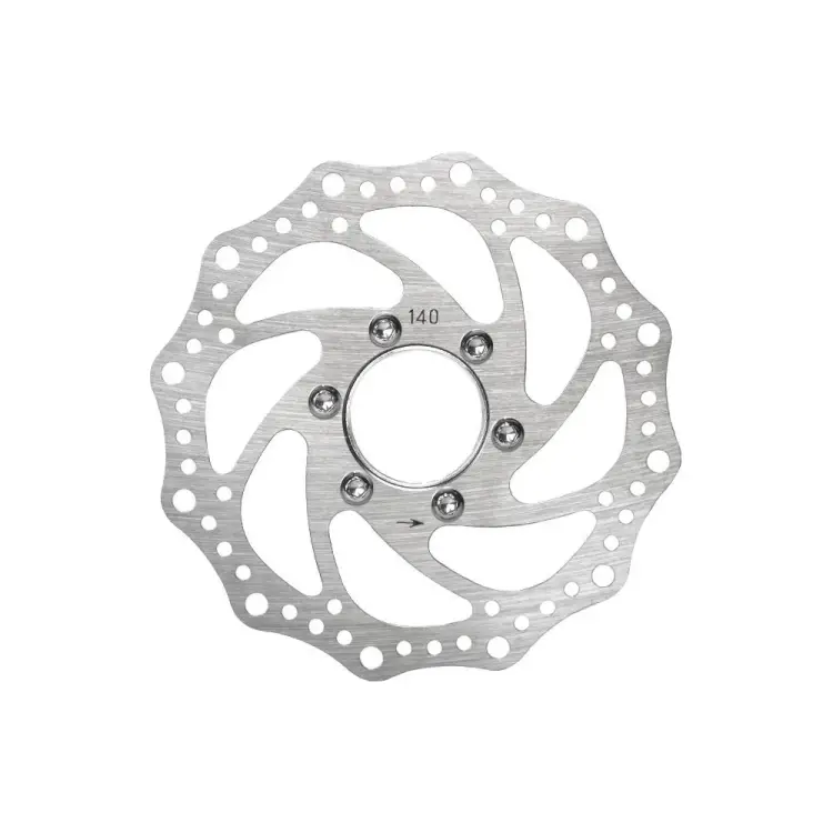 Ротор тормоза Juchuang HJ-6088 140мм, адаптер под резьбовое крепление, серебристый HQ-0013844