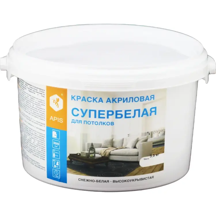 Акриловая краска для потолков APIS 4665296515063 Акриловая краска для потолков APIS 4665296515063