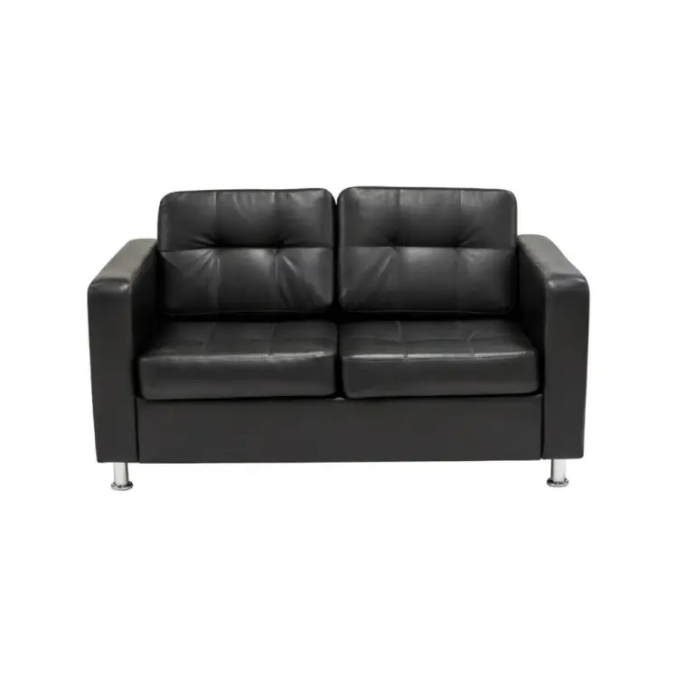 Двухместный диван Мягкий Офис с механизмом черный ОК203ЧН_MH