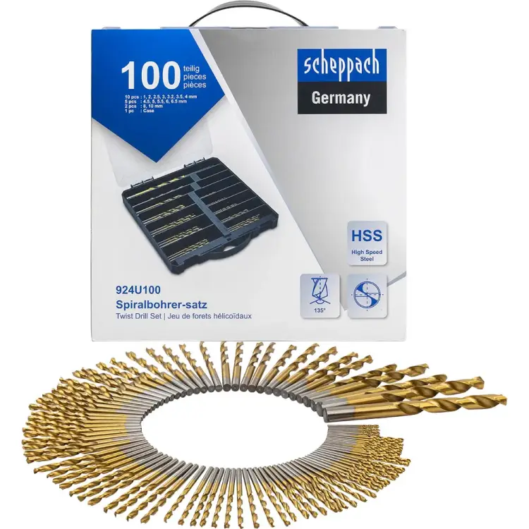 Сверла по металлу Scheppach Sch-924U100(58958)