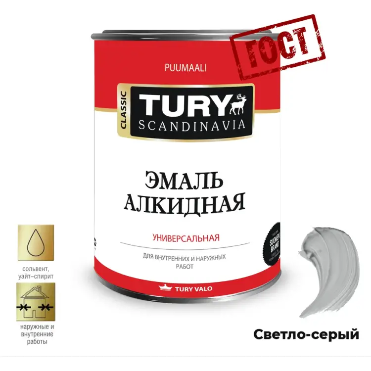 Алкидная эмаль TURY ПФ-115 2004860 Алкидная эмаль TURY ПФ-115 2004860