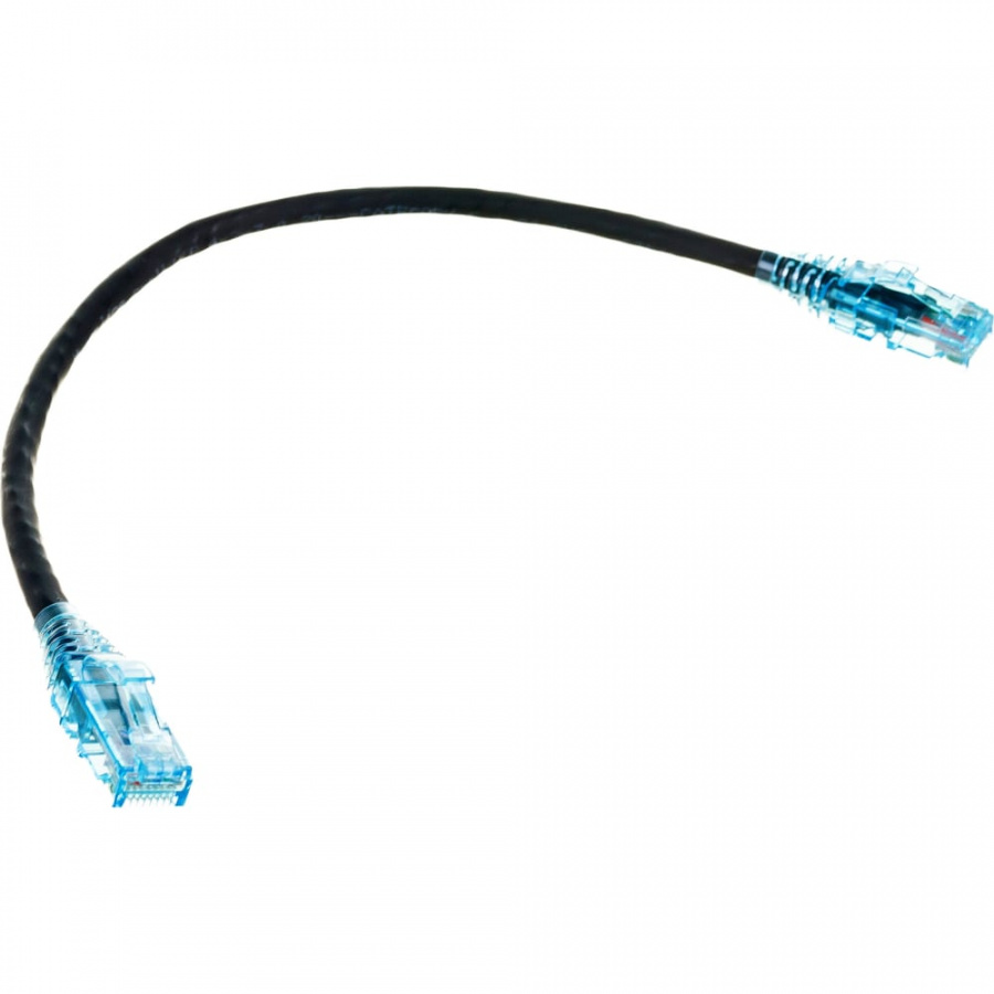 Патч-корд Hyperline PC-LPM-UTP-RJ45-RJ45-C6-0.3M-LSZH-BK