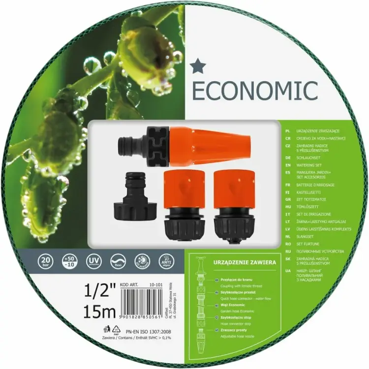 Поливочный набор Cellfast ECONOMIC BASIC 10-100 Поливочный набор Cellfast ECONOMIC BASIC 10-100