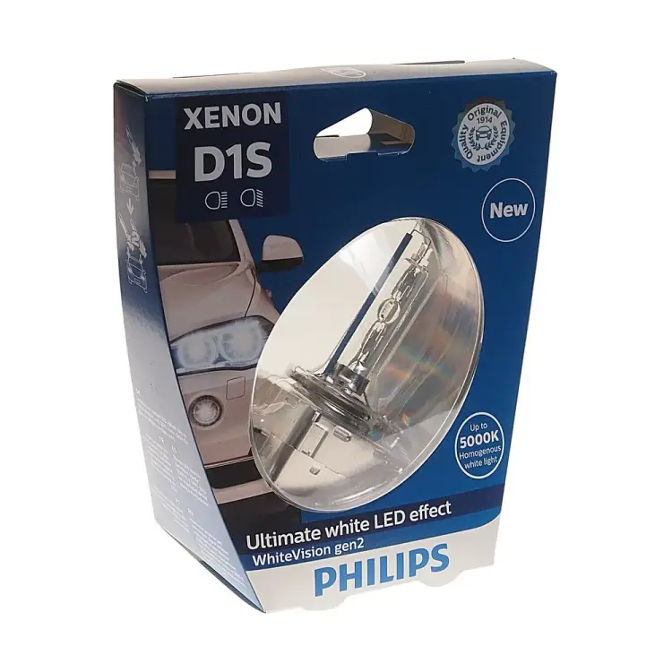 Автолампа PHILIPS D1S 35 PK32d-2 XENON WHITE VISION gen2 5000К 85V /1/2 P-85415WHV2бл