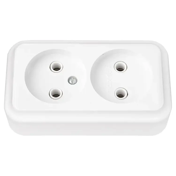 Двухместная розетка BYLECTRICA ПРАЛЕСКА РА16-260