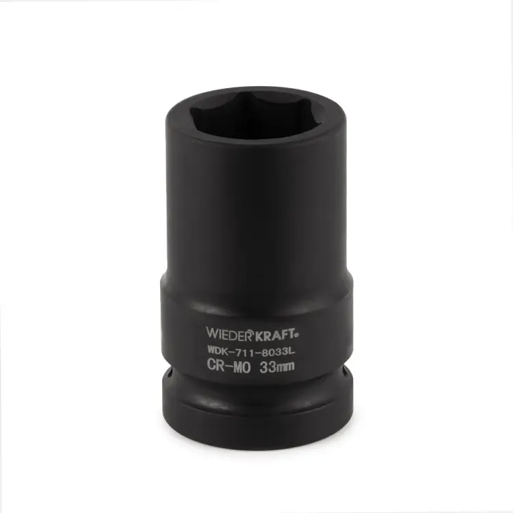 Ударная глубокая шестигранная торцевая головка WIEDERKRAFT WDK-711-8033L Ударная глубокая шестигранная торцевая головка WIEDERKRAFT WDK-711-8033L