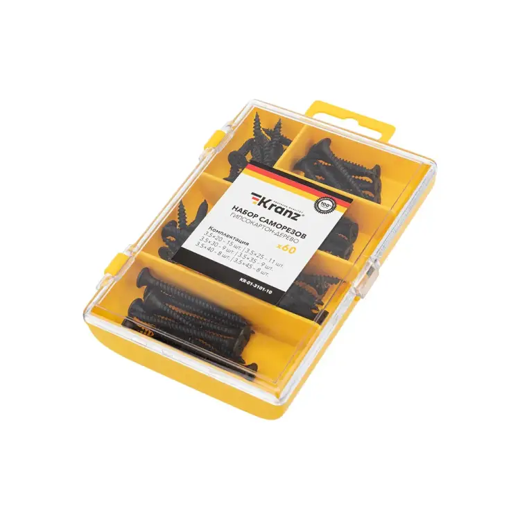 Набор саморезов по дереву KRANZ KR-01-3101-10