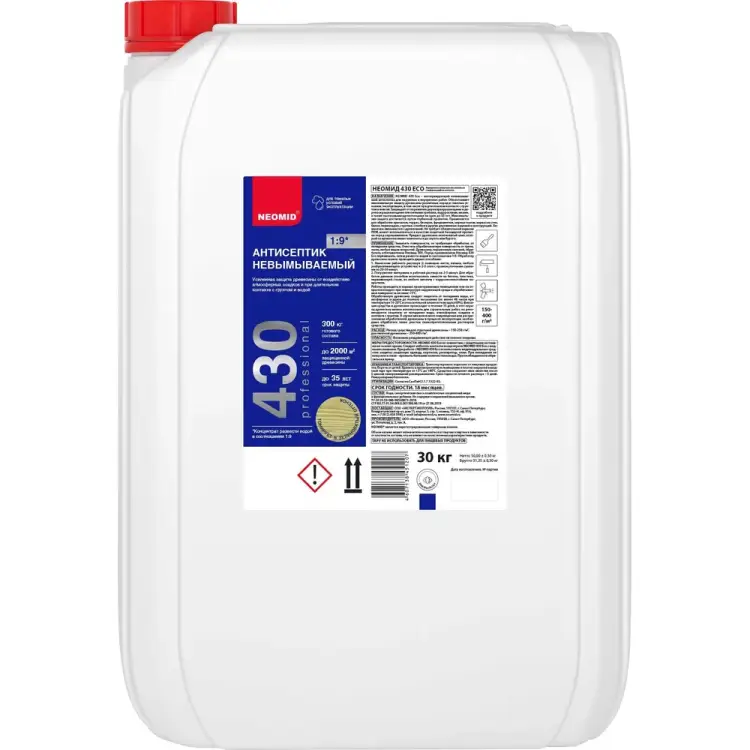Невымываемый консервант для древесины NEOMID 430 Eco Н-430E-30/к1:9