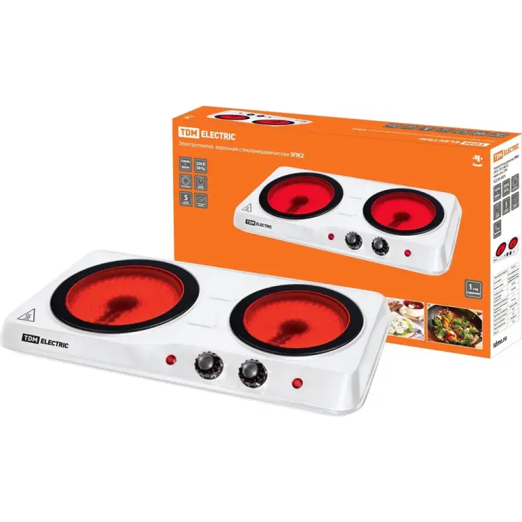 Двухконфорочная электроплитка TDM ELECTRIC ЭПК2 SQ2504-0006