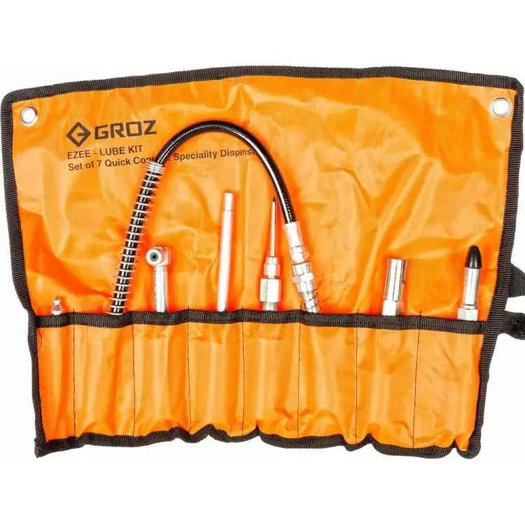 Многоцелевой набор адаптеров для смазки к ручным шприцам Groz GAK/7 GR44950