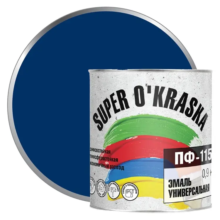 Эмаль super maler Синий 0,9кг Лк-00005659 Эмаль super maler Синий 0,9кг Лк-00005659