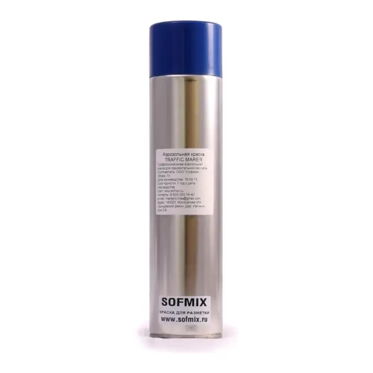 Аэрозольная краска для разметки SOFMIX TRAFFIC MARKER 510404 Аэрозольная краска для разметки SOFMIX TRAFFIC MARKER 510404