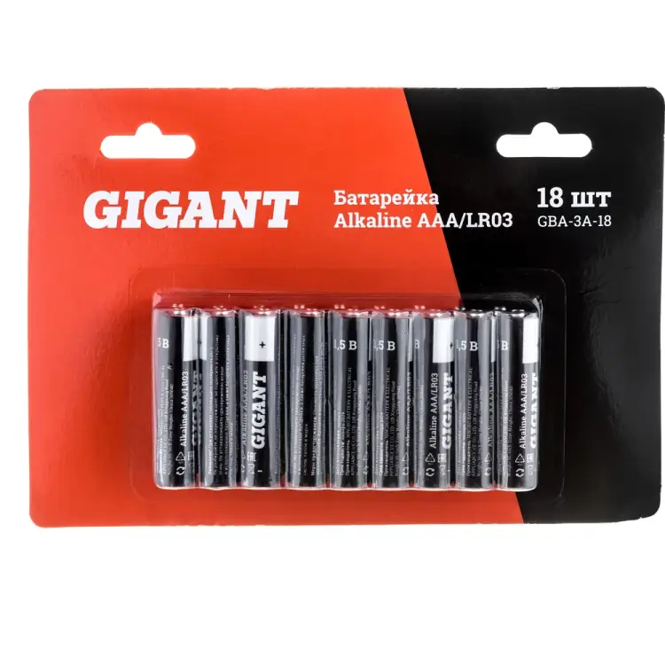 Батарейка Gigant Alkaline ААА/LR03 GBA-3A-18