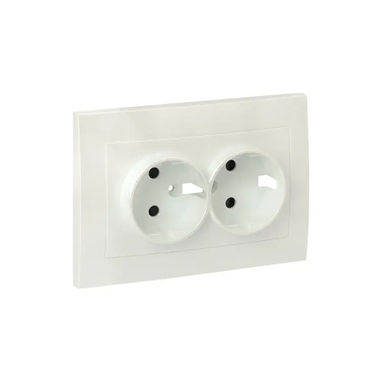 Лицевая панель двухместной розетки EKF PROxima Валенсия ESR16-L-128-50