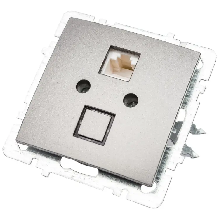 Механизм розетки Nilson Touran/Alegra metallic 24160444