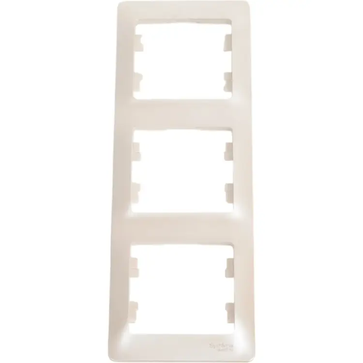 Вертикальная трехместная рамка Systeme Electric Glossa GSL000607