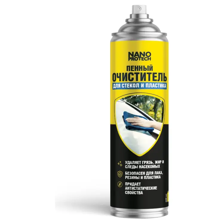 Пенный очиститель для стекол и пластика Nanoprotech NPGPO0023