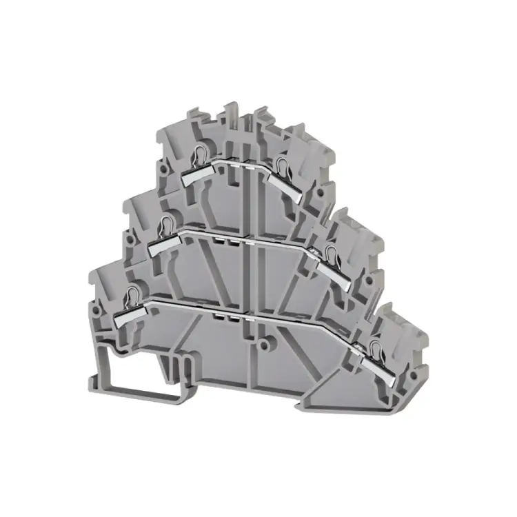 Трехъярусный быстрозажимной пружинный клеммник Klemsan PYK2,5-3F 0.0.0.3.307199