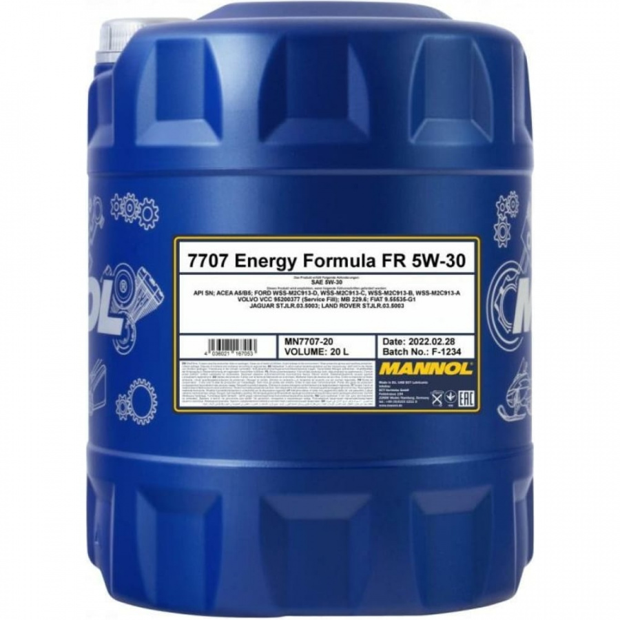 Синтетическое моторное масло MANNOL ENERGY FORMULA FR 5W-30