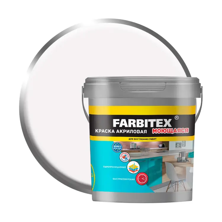 Моющаяся акриловая краска Farbitex 4300006826 Моющаяся акриловая краска Farbitex 4300006826