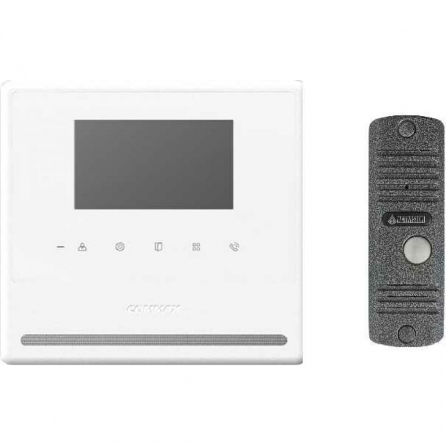 Комплект видеодомофона и вызывной панели COMMAX CDV-43Y White/AVC305S