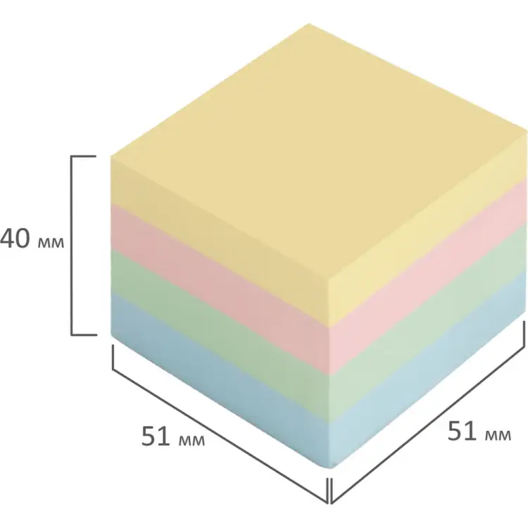 Блок самоклеящийся BRAUBERG 122858