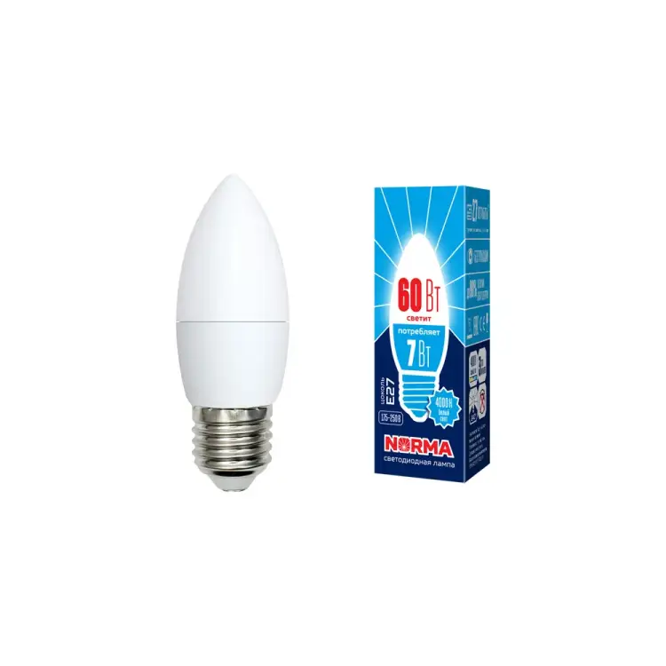 Светодиодная лампа Volpe LED-C37-7W/NW/E27/FR/NR UL-00003798