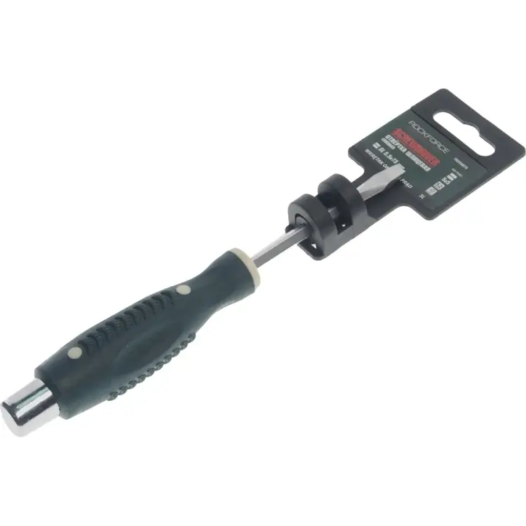 Силовая магнитная шлицевая отвертка Rockforce Profi RF-70255075(28255) Силовая магнитная шлицевая отвертка Rockforce Profi RF-70255075(28255)