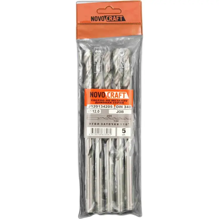 Длинное сверло по металлу NOVOCRAFT JOB J120134205