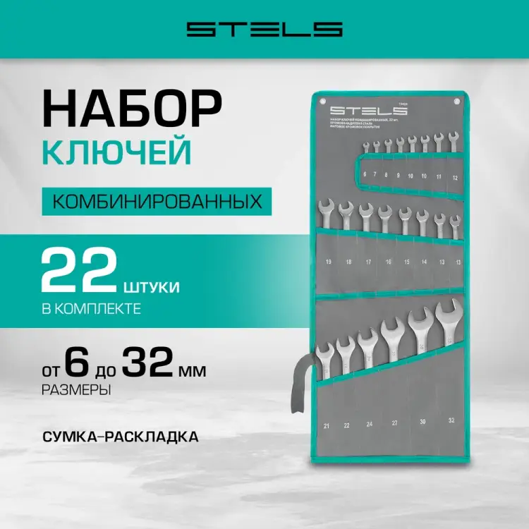 Комбинированных набор ключей STELS 15423 Комбинированных набор ключей STELS 15423