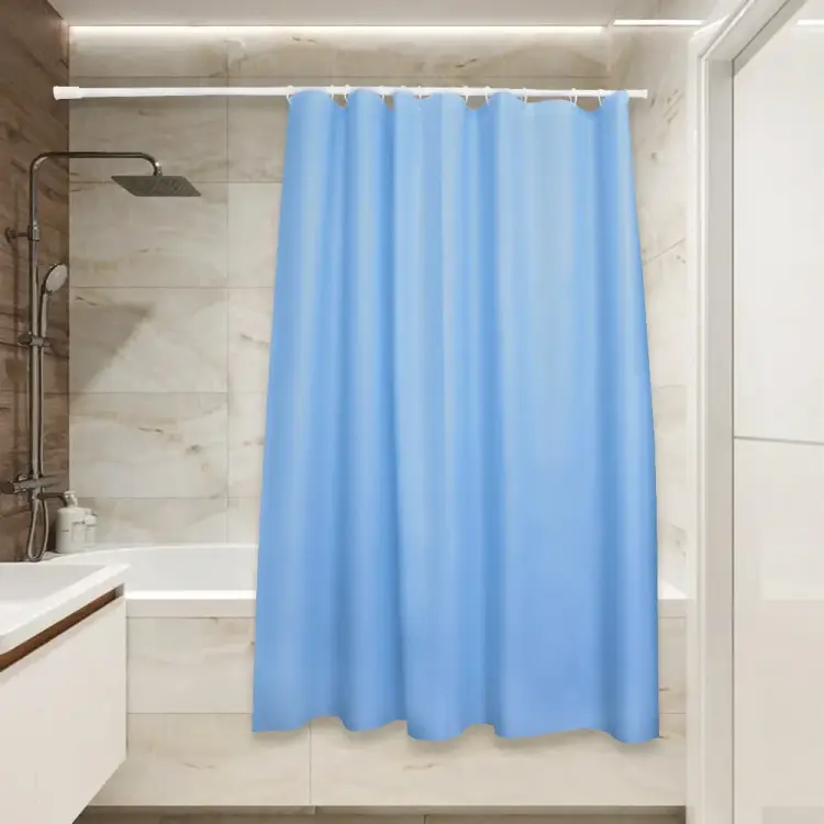 Штора для ванной Сантис peva pv-204 (голубая) 54 gsm 180x180 см 38699