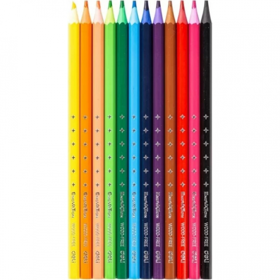 Цветные карандаши DELI Enovation EC110-12