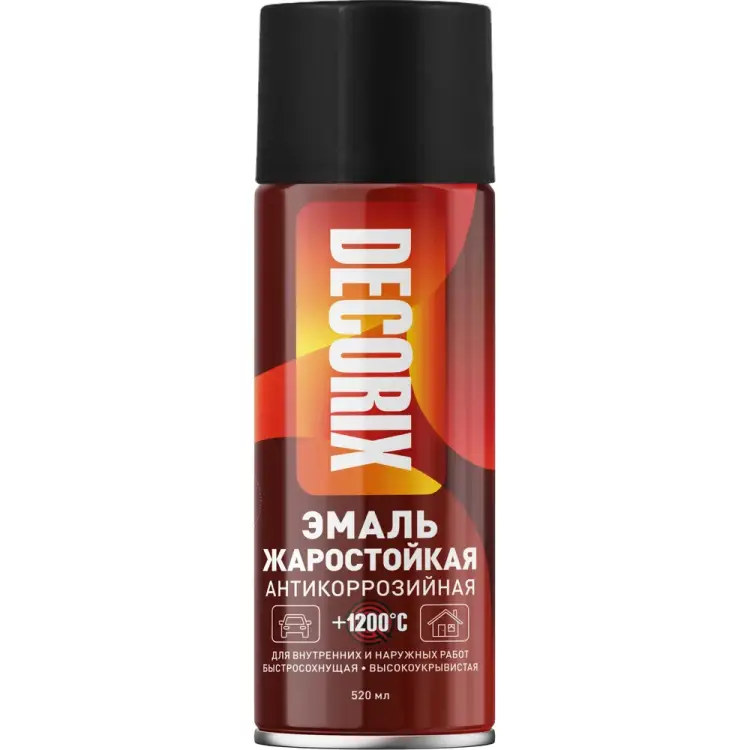 Жаростойкая аэрозольная эмаль для сверхвысоких температур Decorix 0152-07 DX Жаростойкая аэрозольная эмаль для сверхвысоких температур Decorix 0152-07 DX