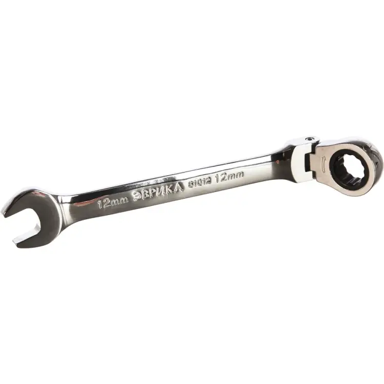 Трещоточный шарнирный комбинированный ключ Эврика ER-61012H