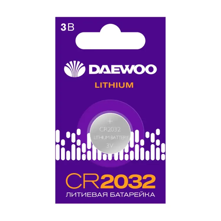 Литиевая батарейка DAEWOO CR2032 Lithium BL-1 5034174