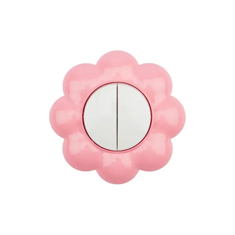 Двухклавишный выключатель KRANZ Цветок KR-78-0624