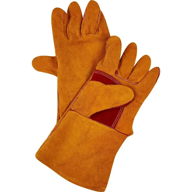 Спилковые пятипалые усиленные утепленные краги Спец KT1462 КРАГИ-KT1462