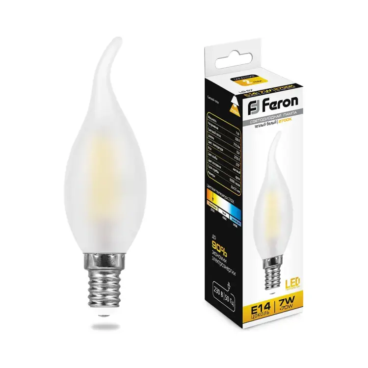 Светодиодная лампа FERON LB-67 7W 230V E14 2700K матовая 25786 Светодиодная лампа FERON LB-67 7W 230V E14 2700K матовая 25786