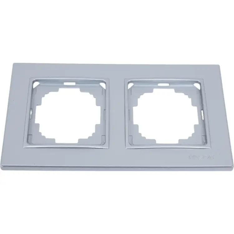 Двухместная рамка Nilson Alegra metallic 25130092