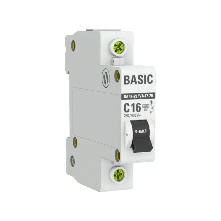Автоматический однополюсный автомат EKF 16А mcb4729-1-16C