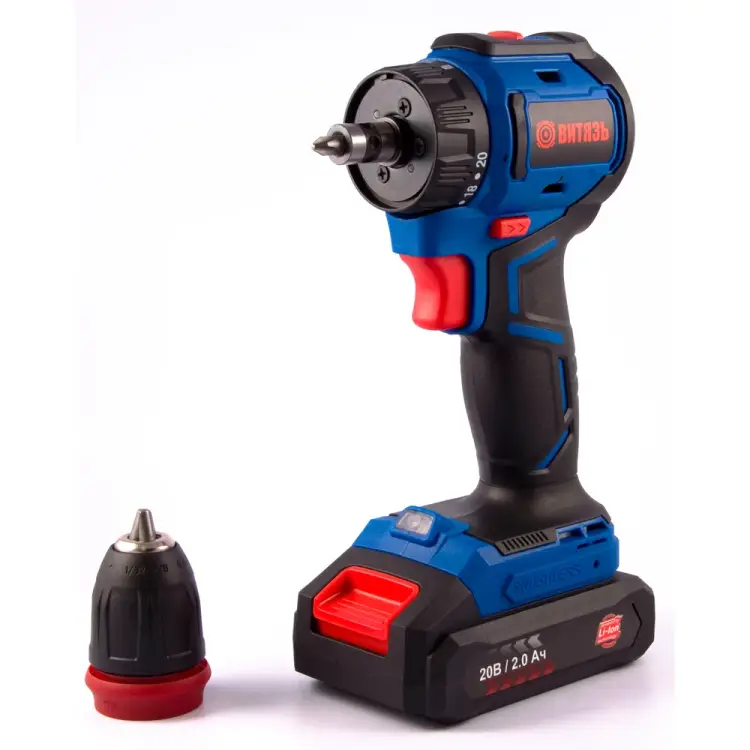 Аккумуляторная дрель-шуруповерт Витязь ДА-520-10БСП (5) 18012024