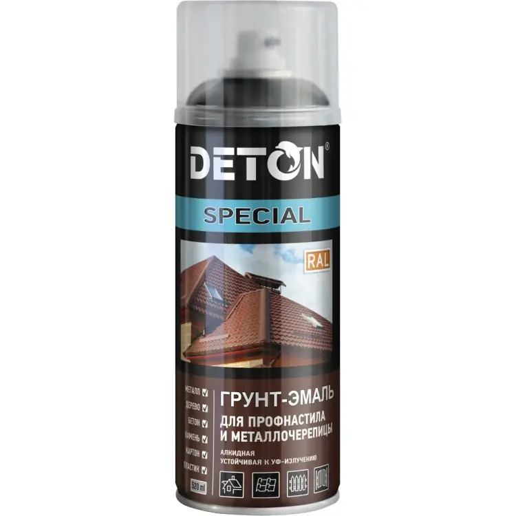 Грунт-эмаль для профнастила и металлочерепицы Deton DTN-A07293 Грунт-эмаль для профнастила и металлочерепицы Deton DTN-A07293