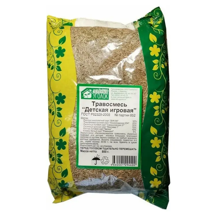 Травосмесь газона семена Зеленый уголок Детская игровая 4660001294400
