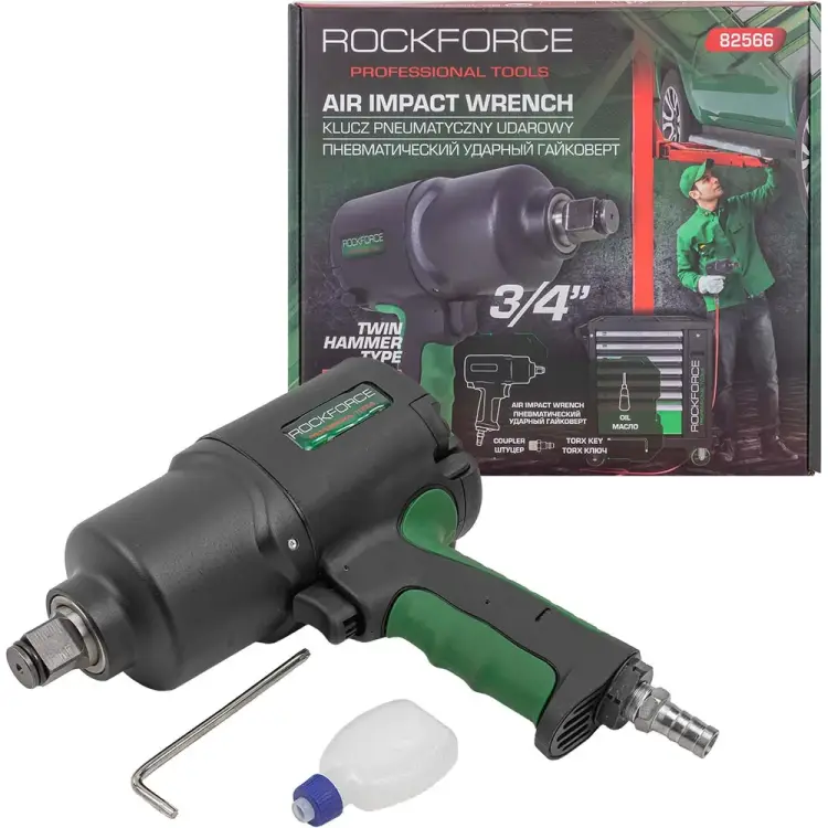 Ударный пневмогайковерт Rockforce Twin Hammer RF-82566(48142) Ударный пневмогайковерт Rockforce Twin Hammer RF-82566(48142)