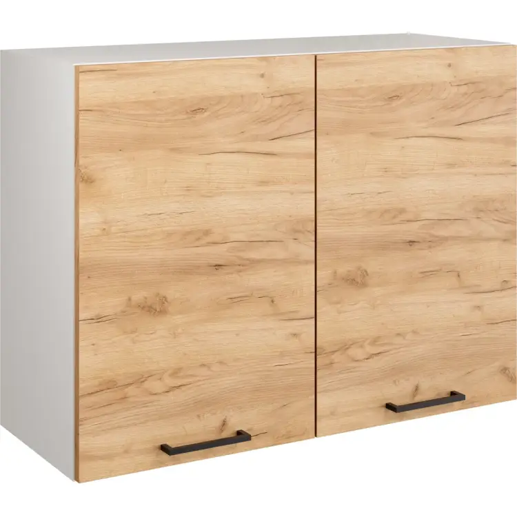 Шкаф навесной Атмосфера 80см с двумя дверцами Simple В800 Дуб золотой крафт/ Белый 00-00020876