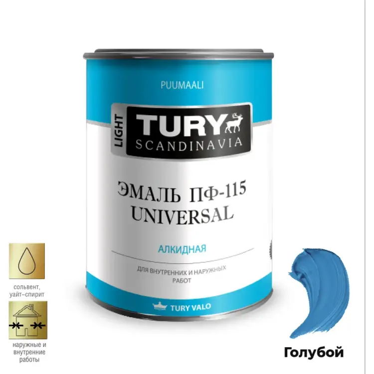 Эмаль TURY Универсал ПФ-115 2007194 Эмаль TURY Универсал ПФ-115 2007194